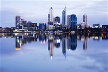 Skyline von Perth am Swan River