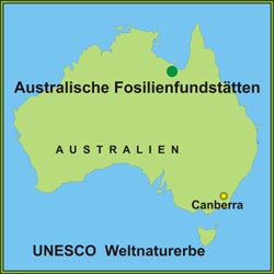 Australische Fosilienfundstätten